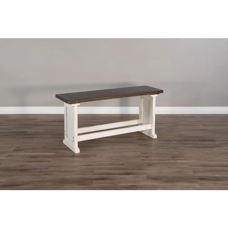 CARRIAGE HOUSE Counter Side Bench, Wood Seat