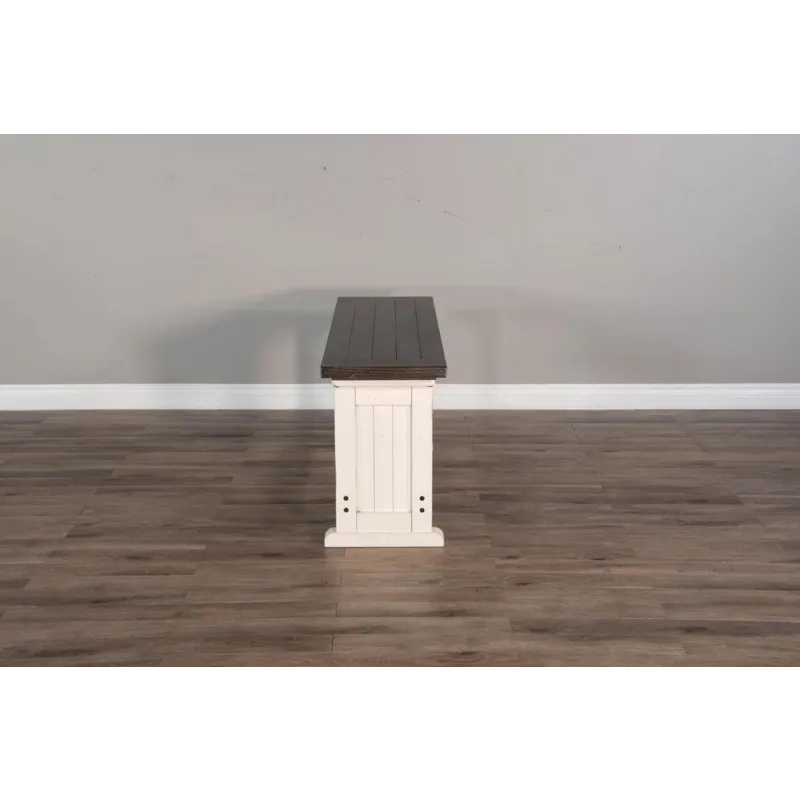 CARRIAGE HOUSE Counter Side Bench, Wood Seat