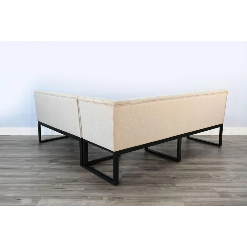 Felicia Right Arm Long Bench, Cushion Seat
