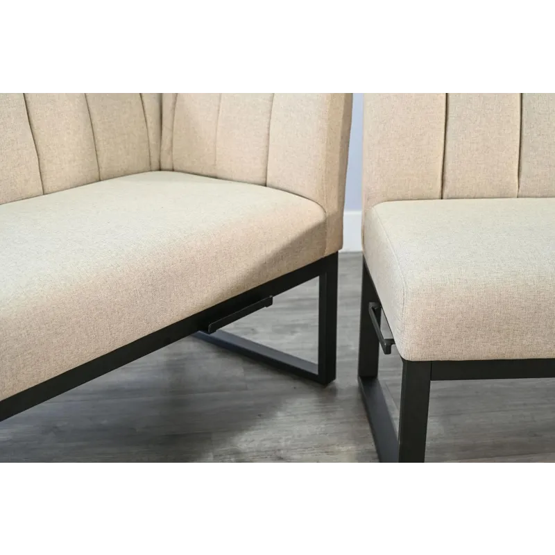 Felicia Right Arm Long Bench, Cushion Seat