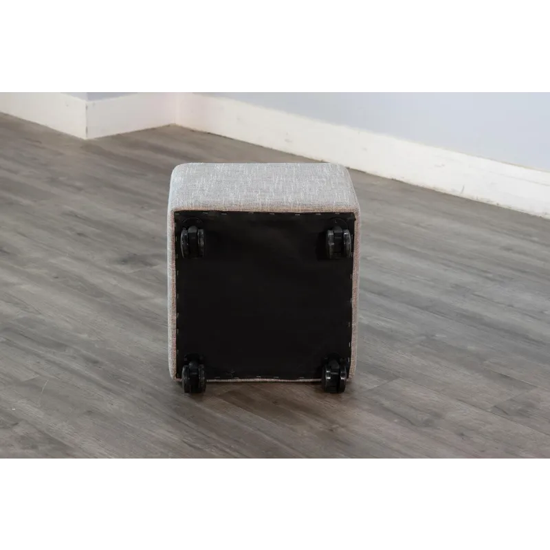Gibson Stool w/ Casters, Cushion Seat