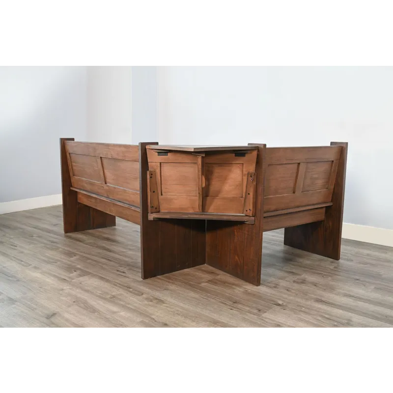 BOISE Long Bench & Corner Back, Wood Seat
