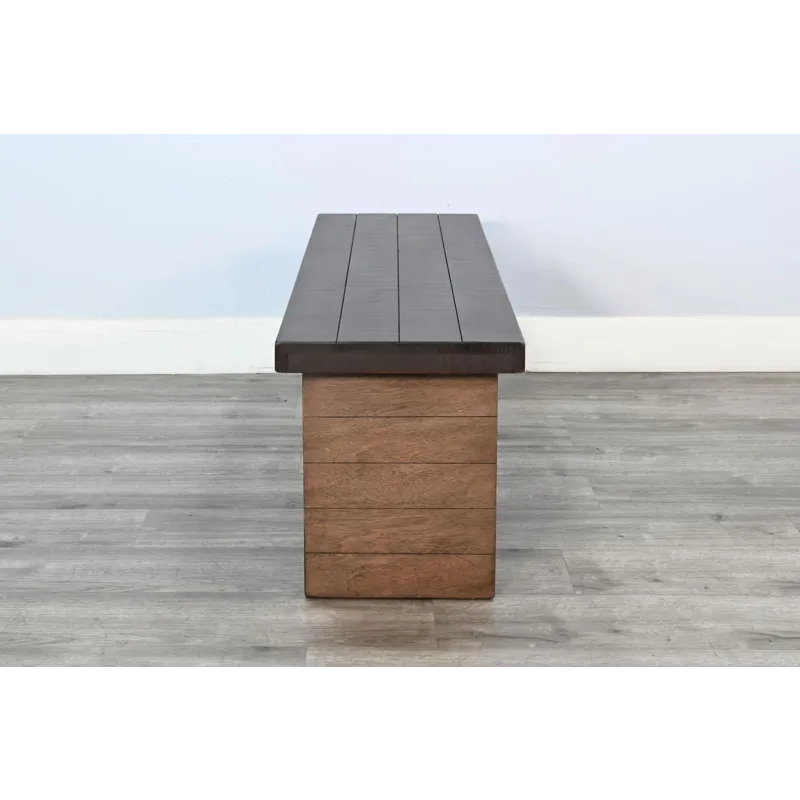 BOISE Side Bench, Wood Seat