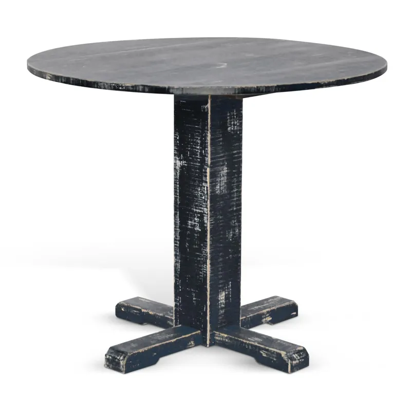 MARINA Black Sand Drop Leaf Table