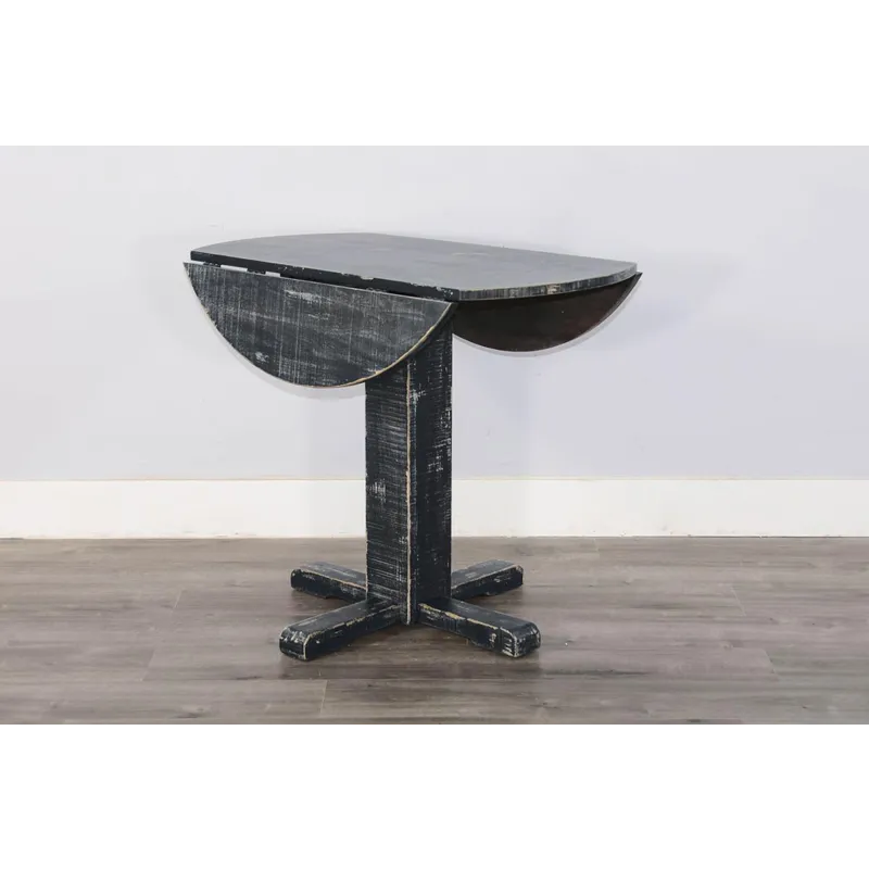 MARINA Black Sand Drop Leaf Table