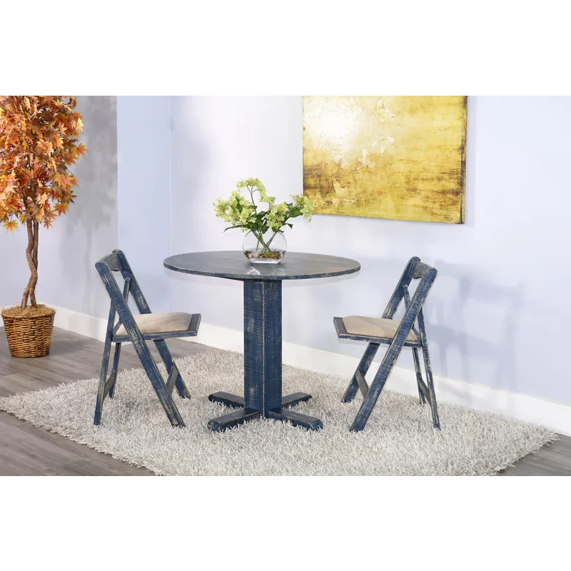 MARINA Ocean Blue Drop Leaf Table