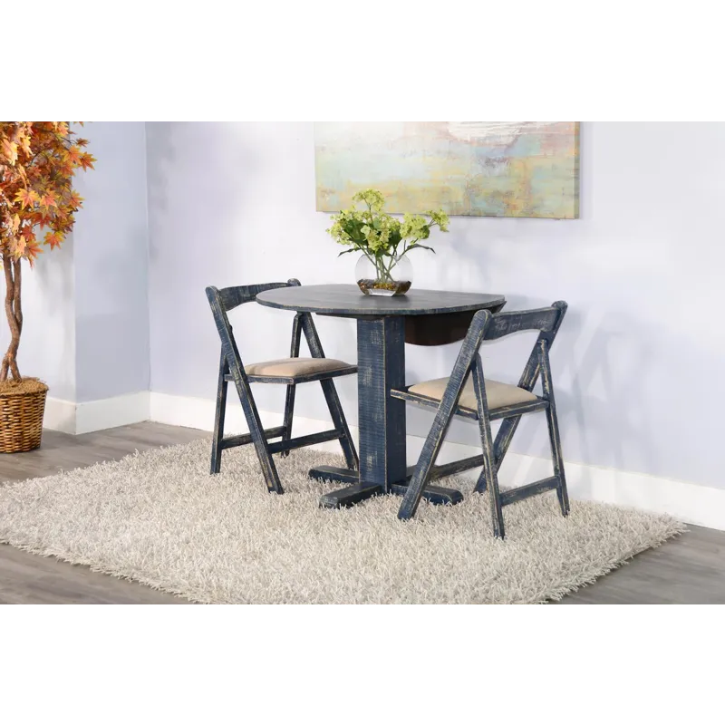 MARINA Ocean Blue Drop Leaf Table