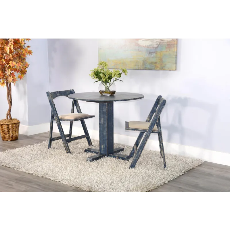 MARINA Ocean Blue Drop Leaf Table