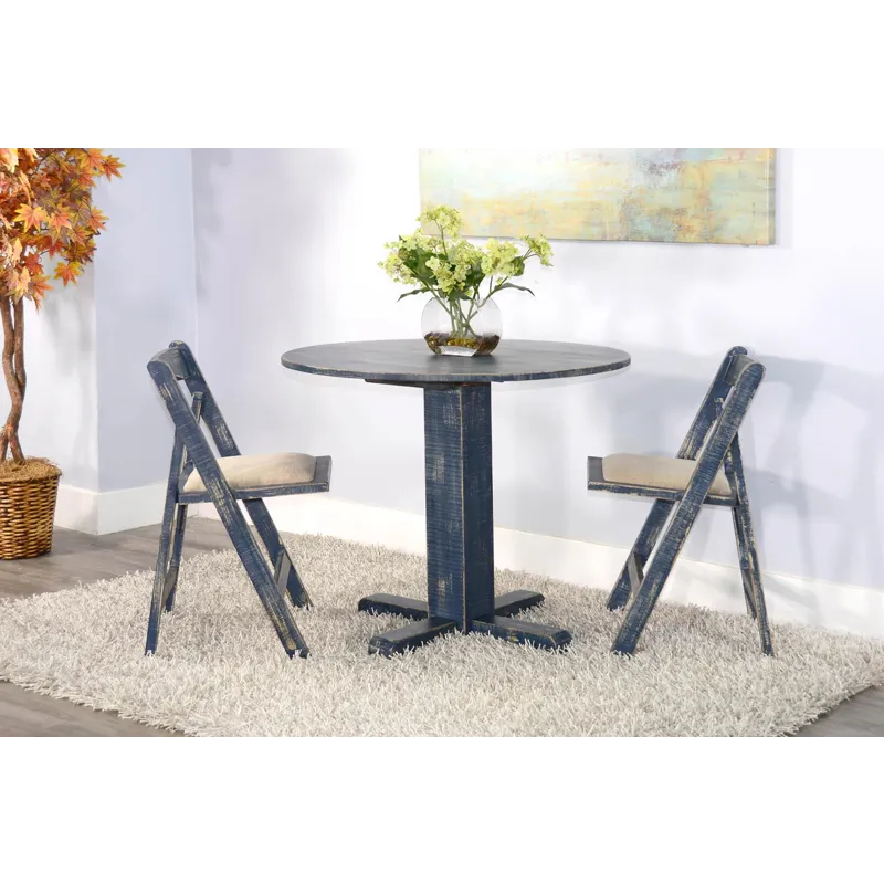 MARINA Ocean Blue Drop Leaf Table