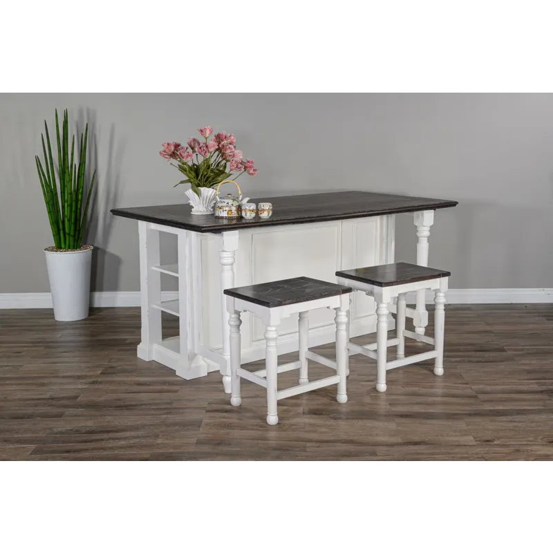 Carriage House Kitchen Island w/ Drop Leaf
