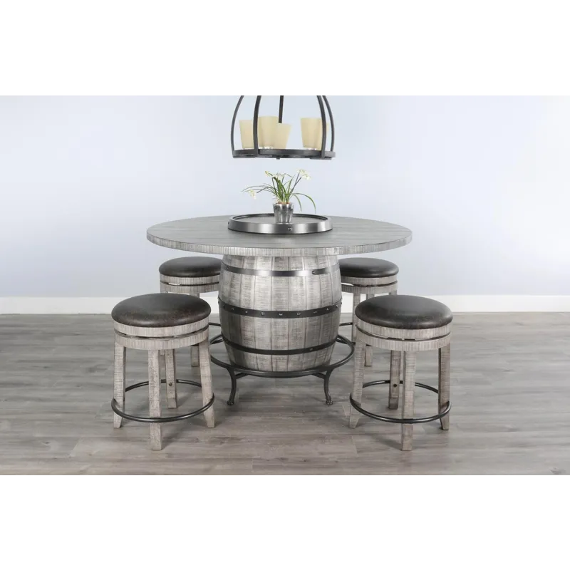 ALPINE GREY Table Base & Lazy Susan Swivel