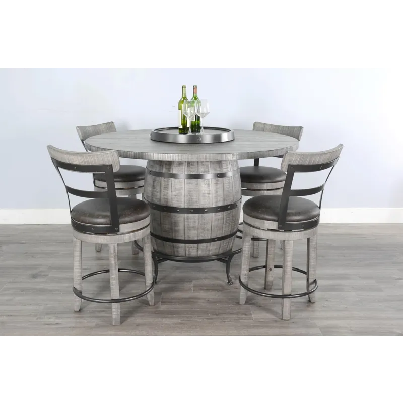 ALPINE GREY Table Base & Lazy Susan Swivel