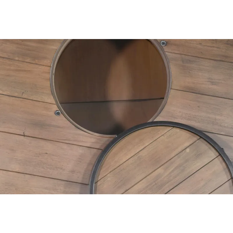 DOE VALLEY Round Pub Table w/ Wine Barrel Base