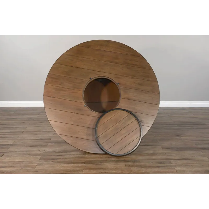 DOE VALLEY Round Pub Table w/ Wine Barrel Base