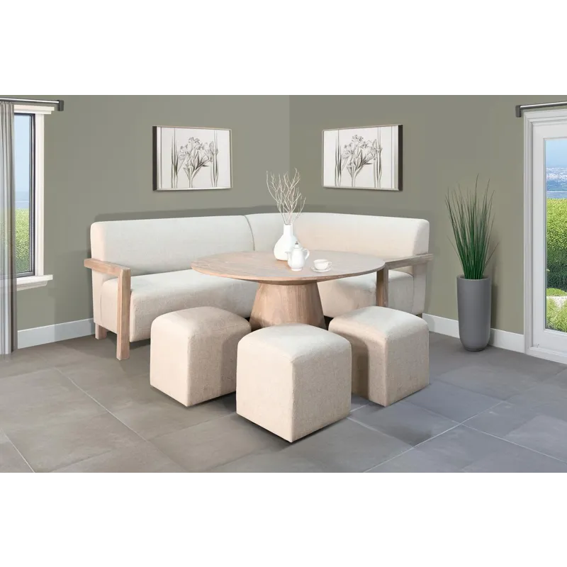 Gibson Breakfast Nook Bench Set, Cushion Seat