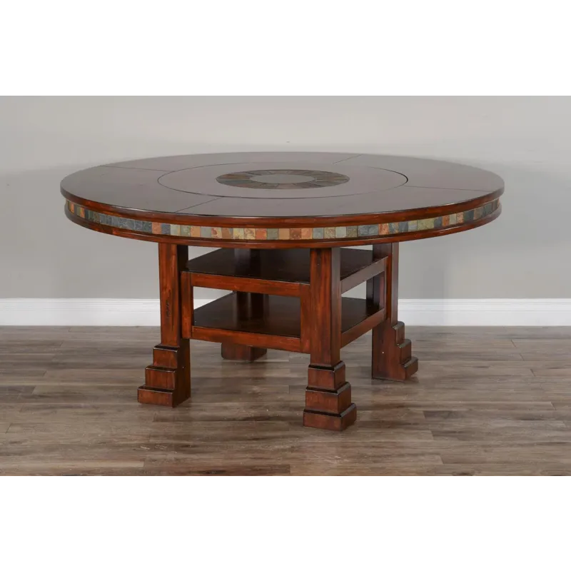 Santa Fe 60"R Table w/ Lazy Susan