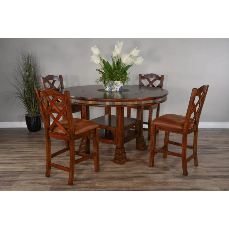 Santa Fe 60"R Table w/ Lazy Susan