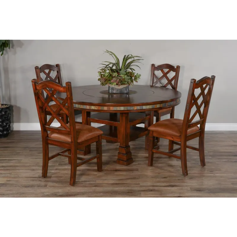 Santa Fe 60"R Table w/ Lazy Susan