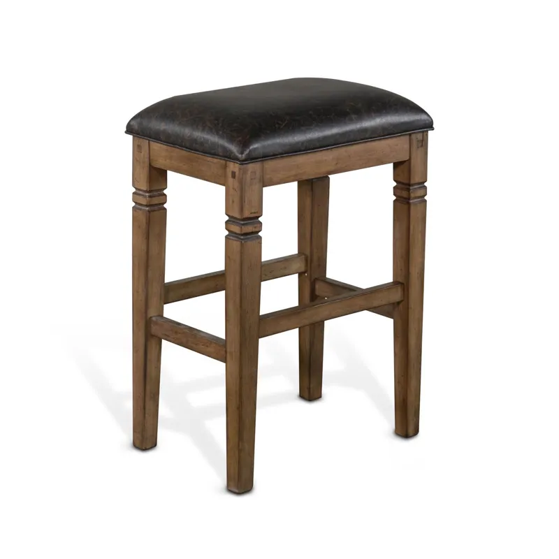 DOE VALLEY 30"H Backless Stool, Cushion Seat