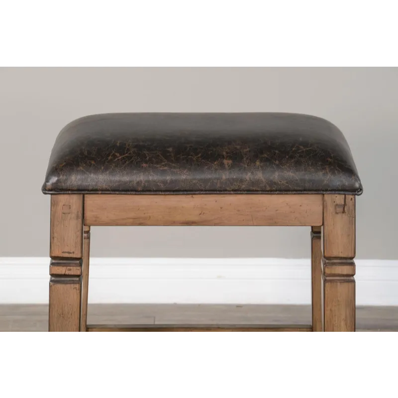 DOE VALLEY 30"H Backless Stool, Cushion Seat