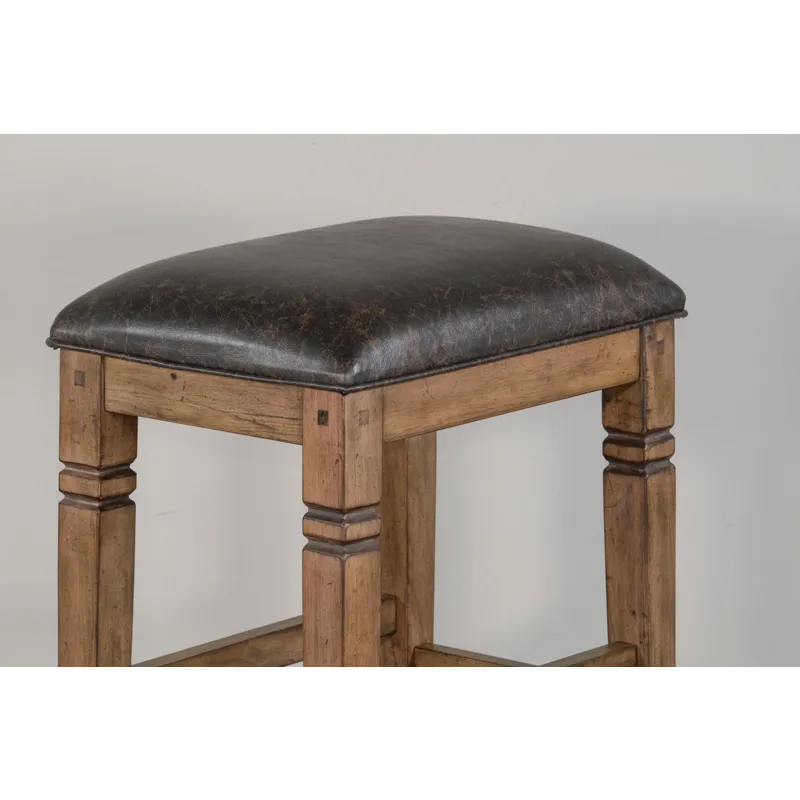 DOE VALLEY 30"H Backless Stool, Cushion Seat