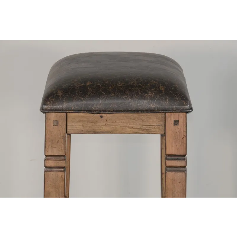 DOE VALLEY 30"H Backless Stool, Cushion Seat