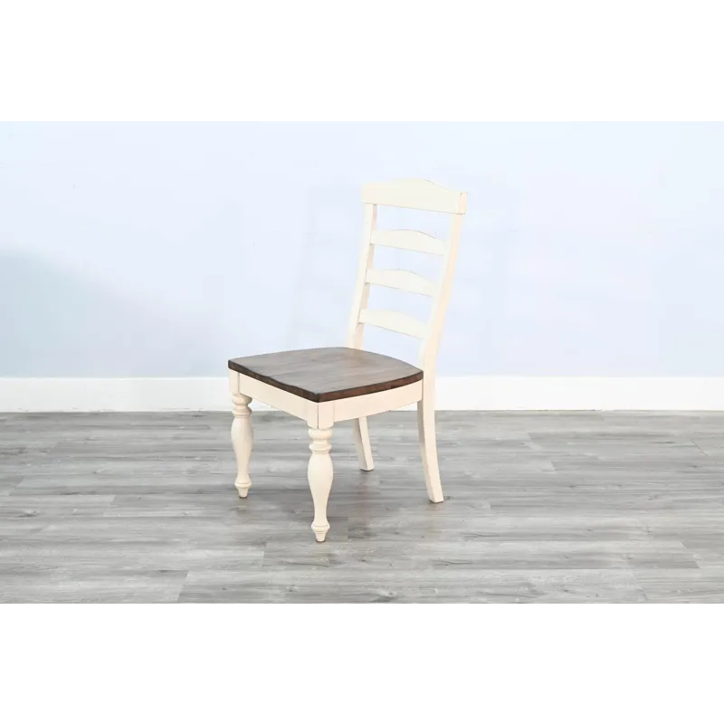 Pasadena Ladderback Chair, Wood Seat