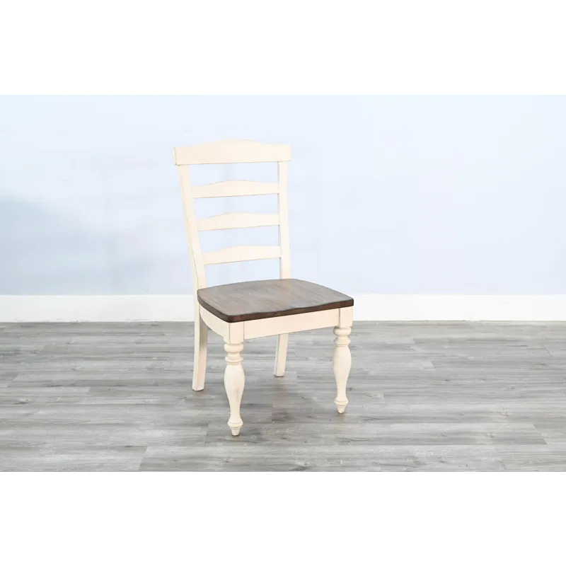 Pasadena Ladderback Chair, Wood Seat
