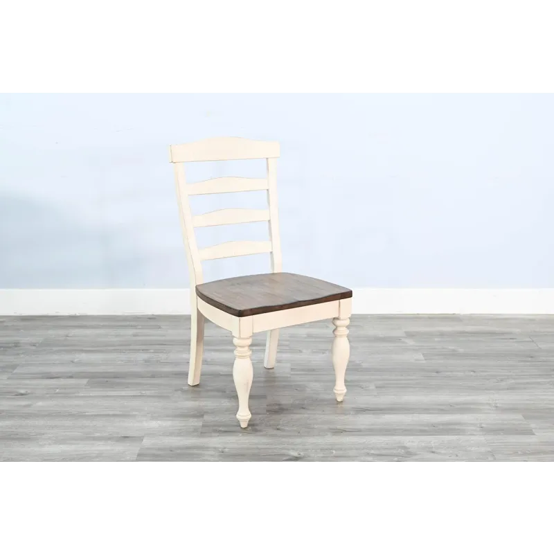 Pasadena Ladderback Chair, Wood Seat