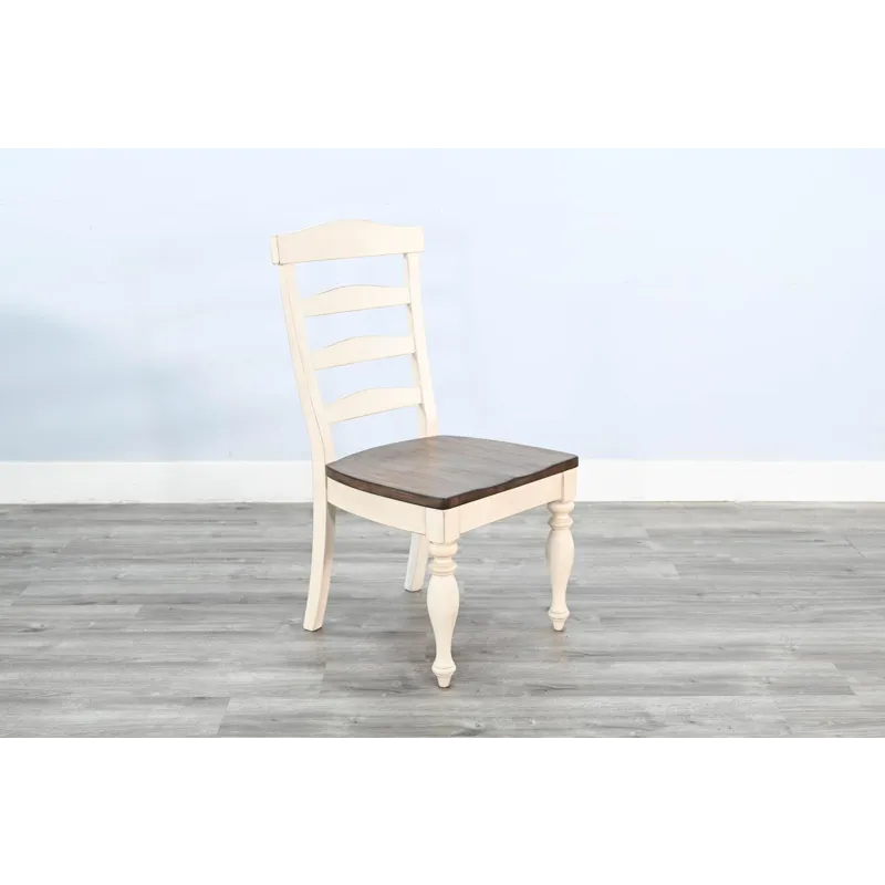Pasadena Ladderback Chair, Wood Seat