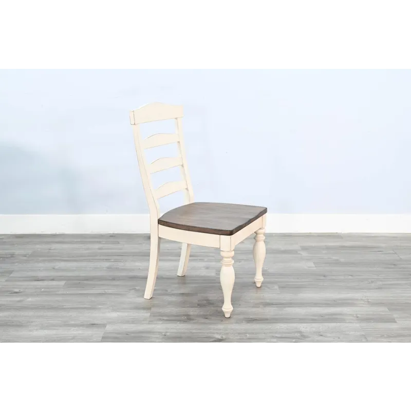 Pasadena Ladderback Chair, Wood Seat