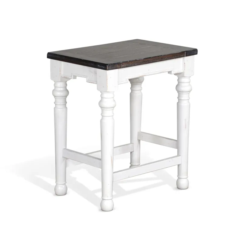 24"H Carriage House Stool, Wood Seat