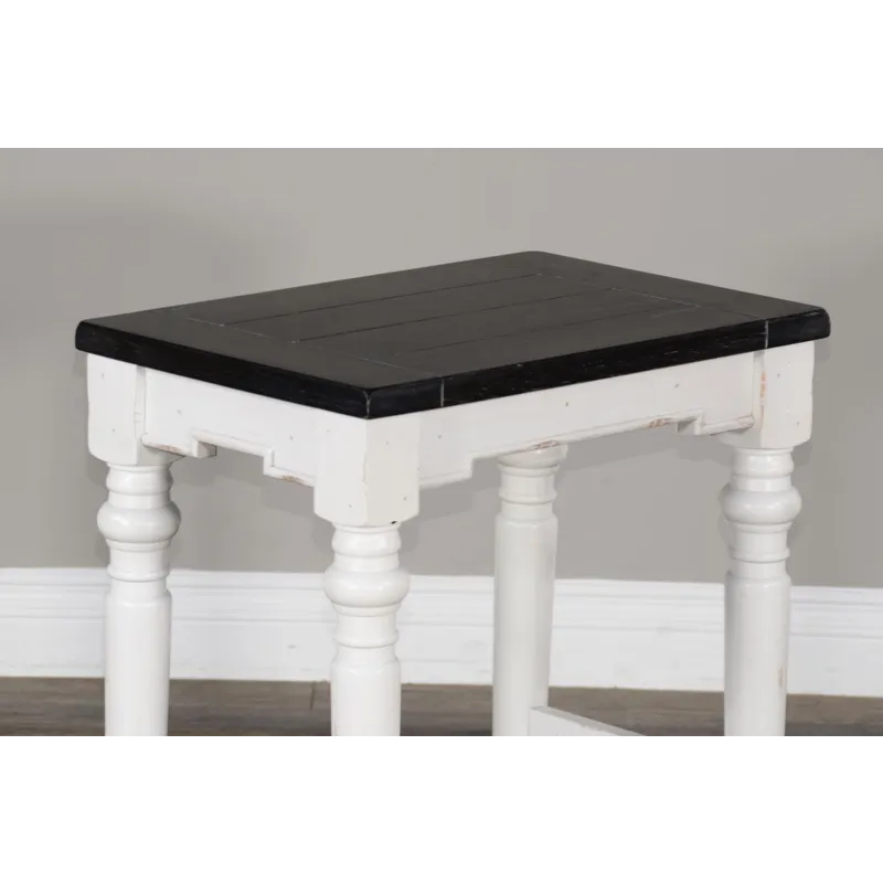 24"H Carriage House Stool, Wood Seat
