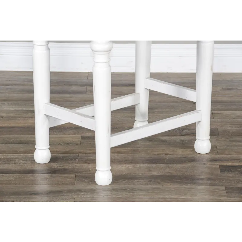 24"H Carriage House Stool, Wood Seat