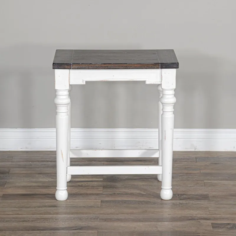 24"H Carriage House Stool, Wood Seat