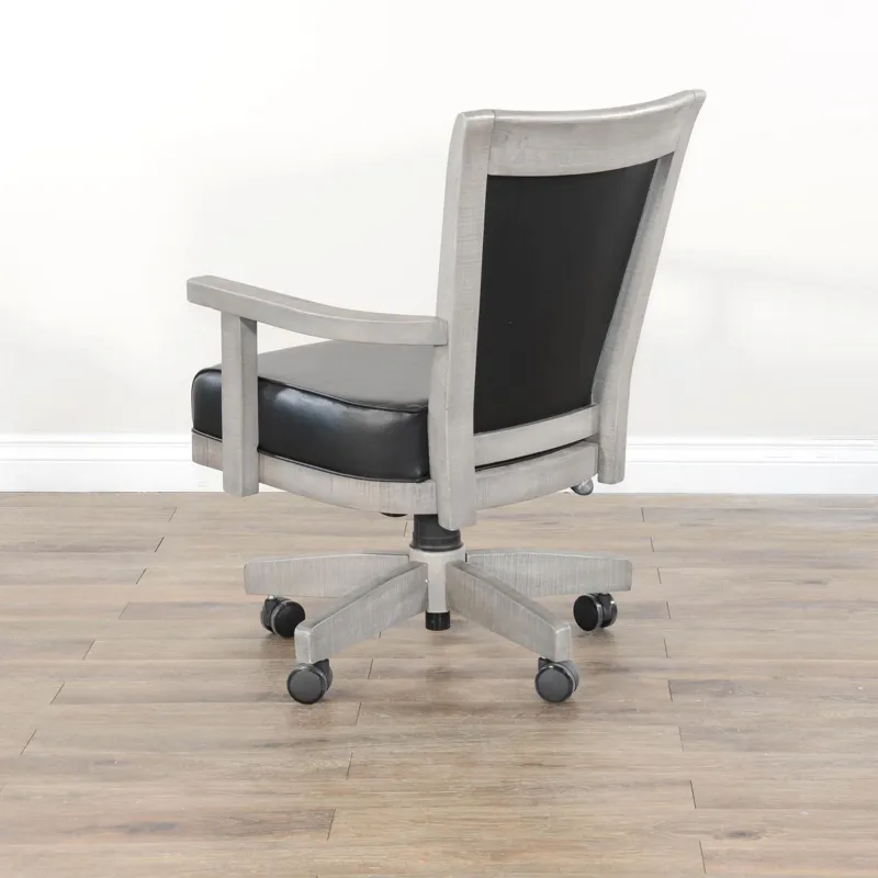 Alpine Grey Game Chair w/ Casters, Cushion Seat & Back