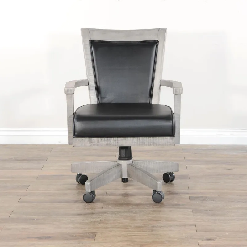 Alpine Grey Game Chair w/ Casters, Cushion Seat & Back