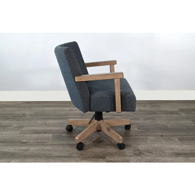 Gibson Game Chair w/Arms & Casters, Cushion Seat & Back