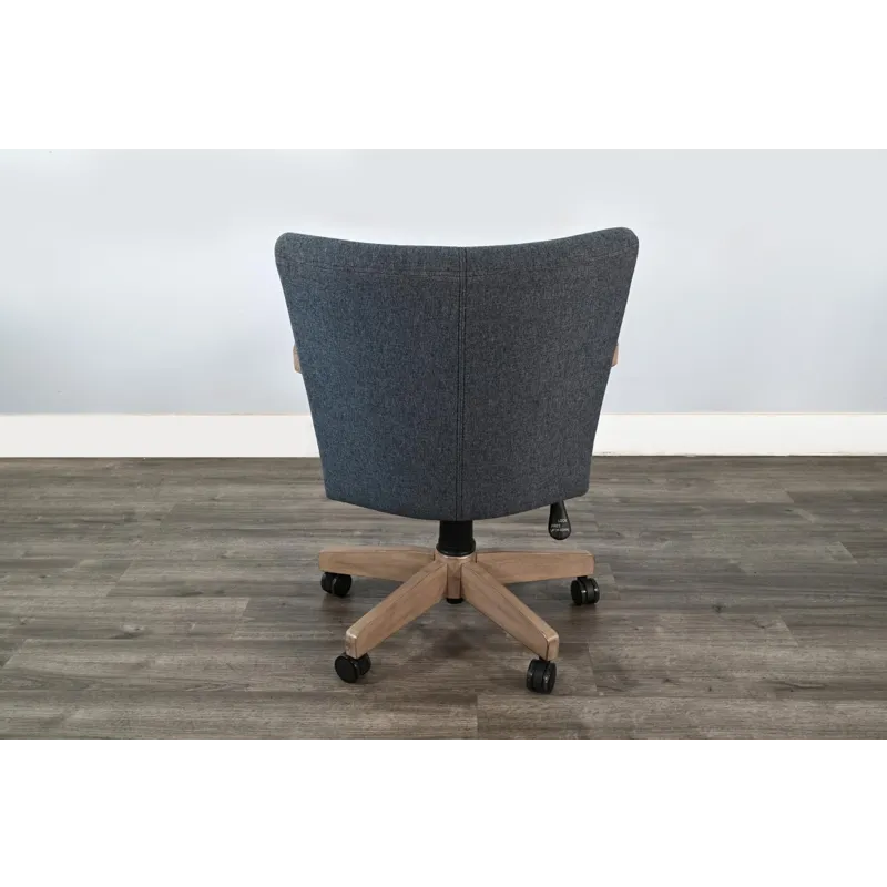 Gibson Game Chair w/Arms & Casters, Cushion Seat & Back