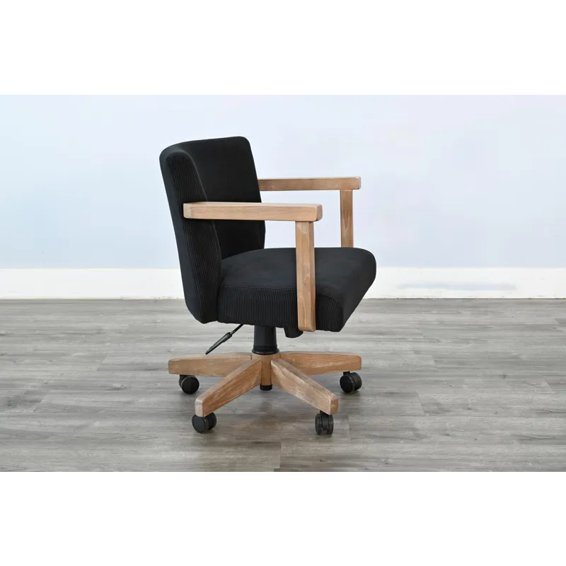 Gibson Game Chair w/Arms & Casters, Cushion Seat & Back