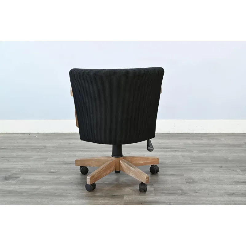 Gibson Game Chair w/Arms & Casters, Cushion Seat & Back