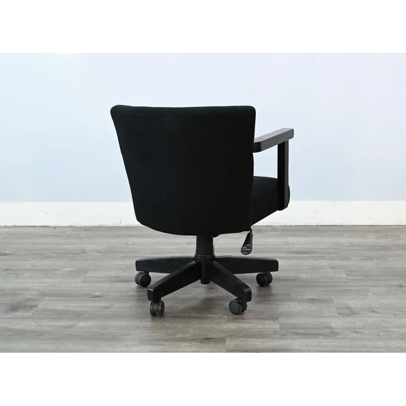 Gibson Game Chair w/Arms & Casters, Cushion Seat & Back