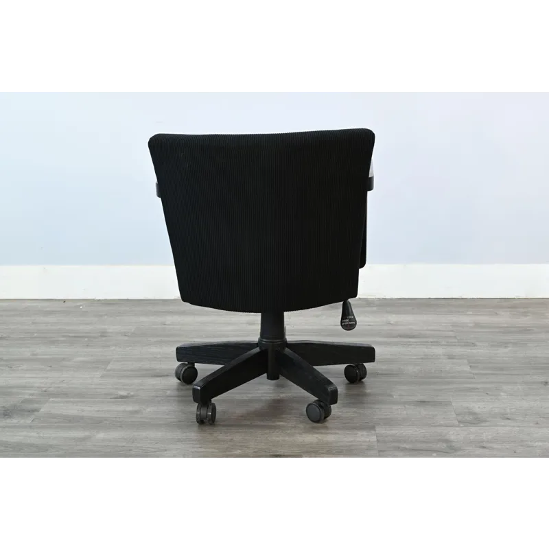 Gibson Game Chair w/Arms & Casters, Cushion Seat & Back
