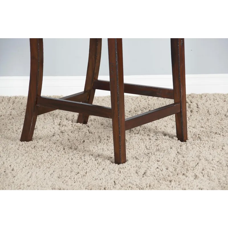 TUSCANY 24"H Ladderback Barstool, Wood Seat