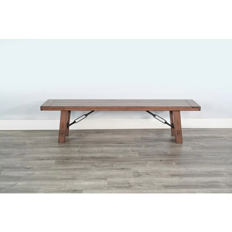 Bench w/ Turnbuckle, Wood Seat