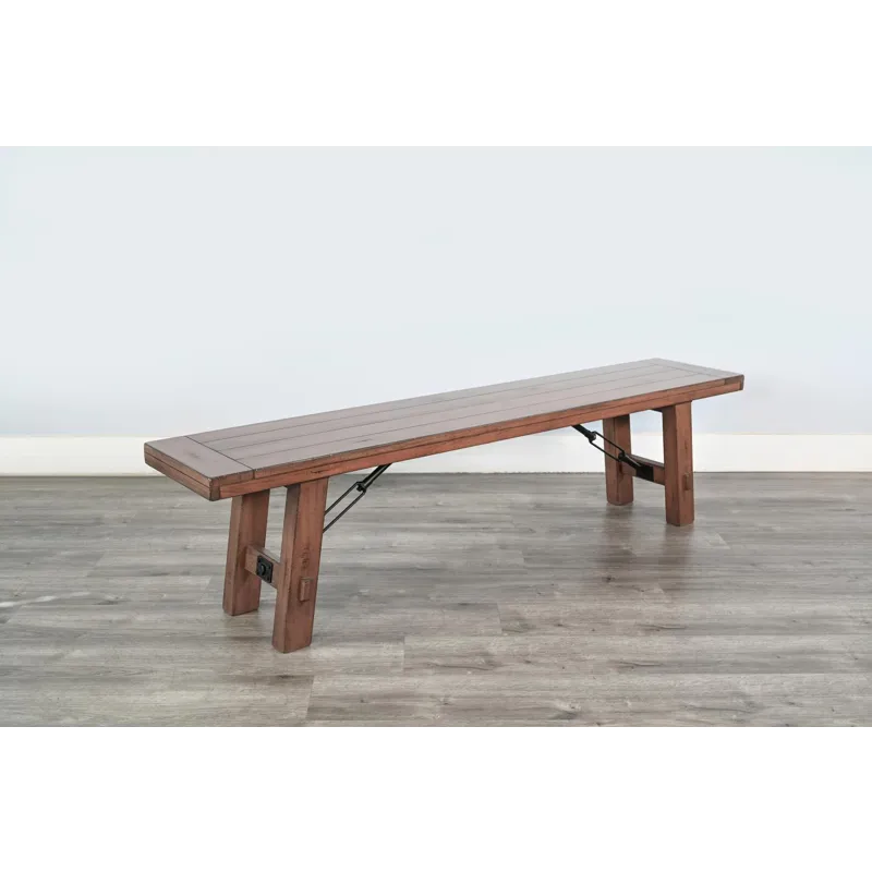 Bench w/ Turnbuckle, Wood Seat