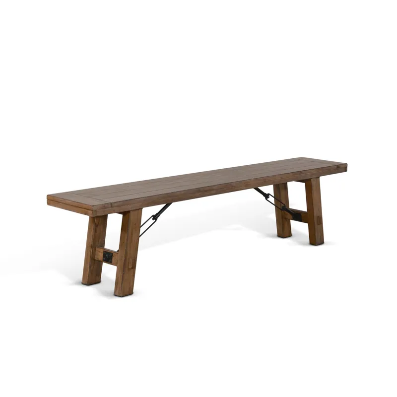 DOE VALLEY Bench w/ Turnbuckle, Wood Seat