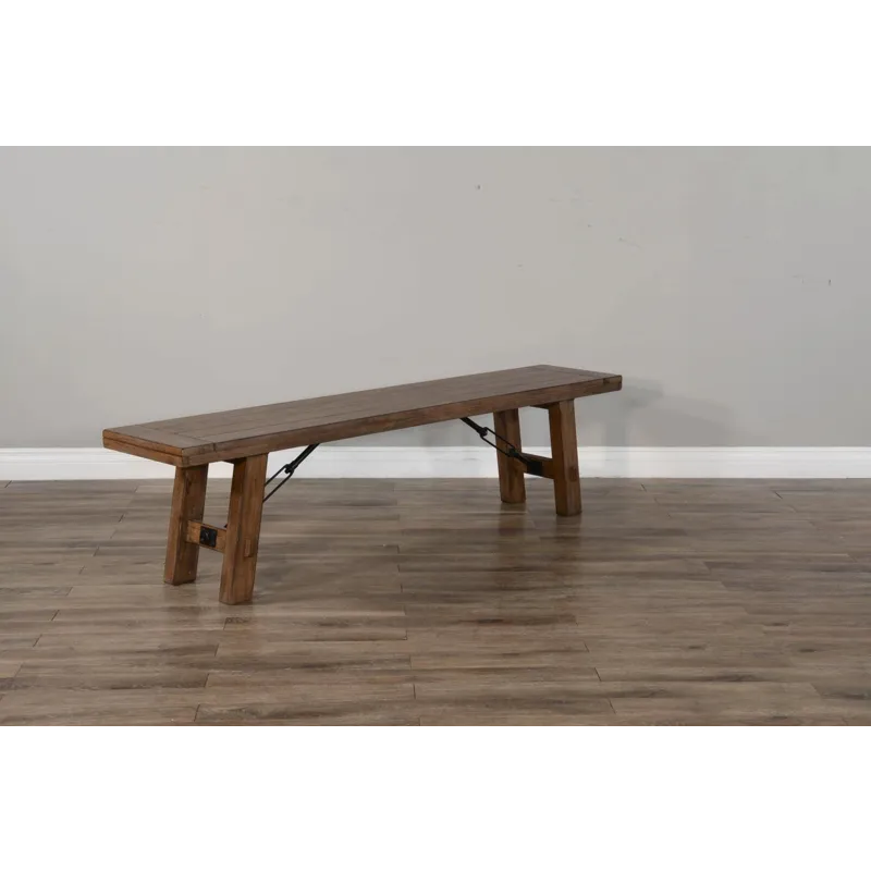 DOE VALLEY Bench w/ Turnbuckle, Wood Seat