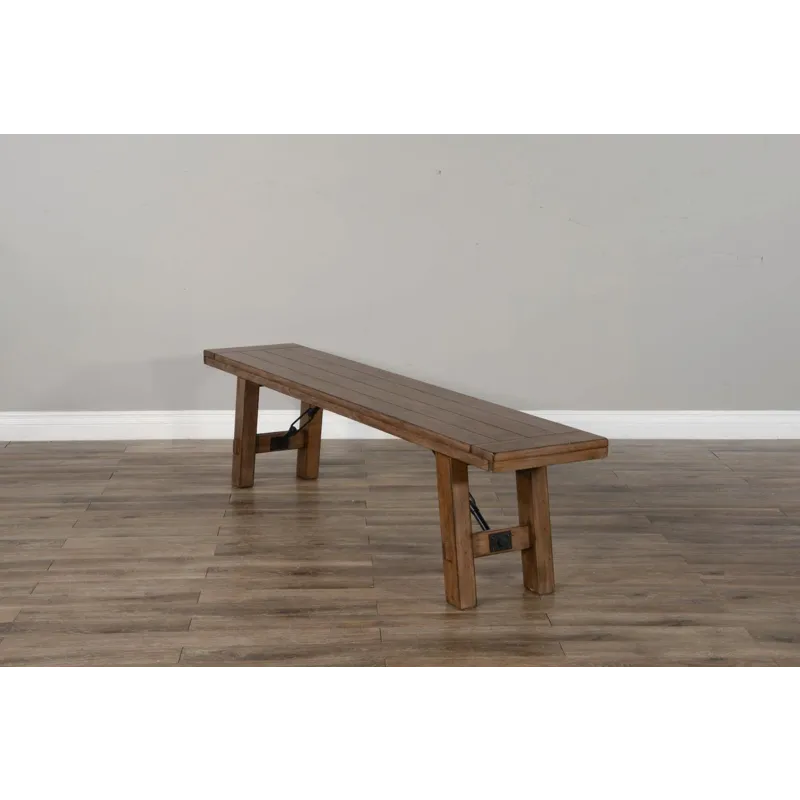 DOE VALLEY Bench w/ Turnbuckle, Wood Seat