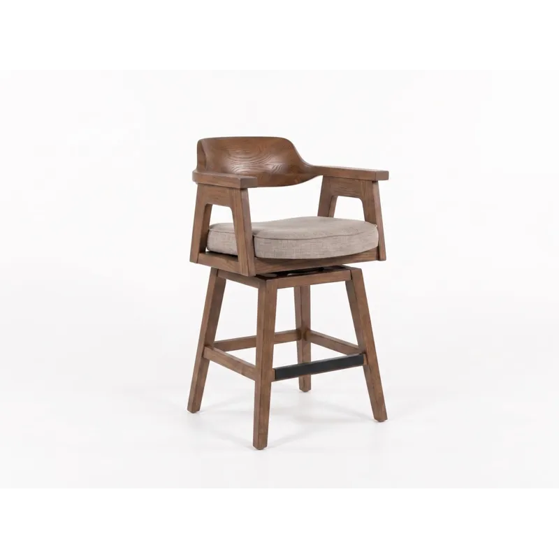 Wren Swivel Counter Stool, Cushion Seat